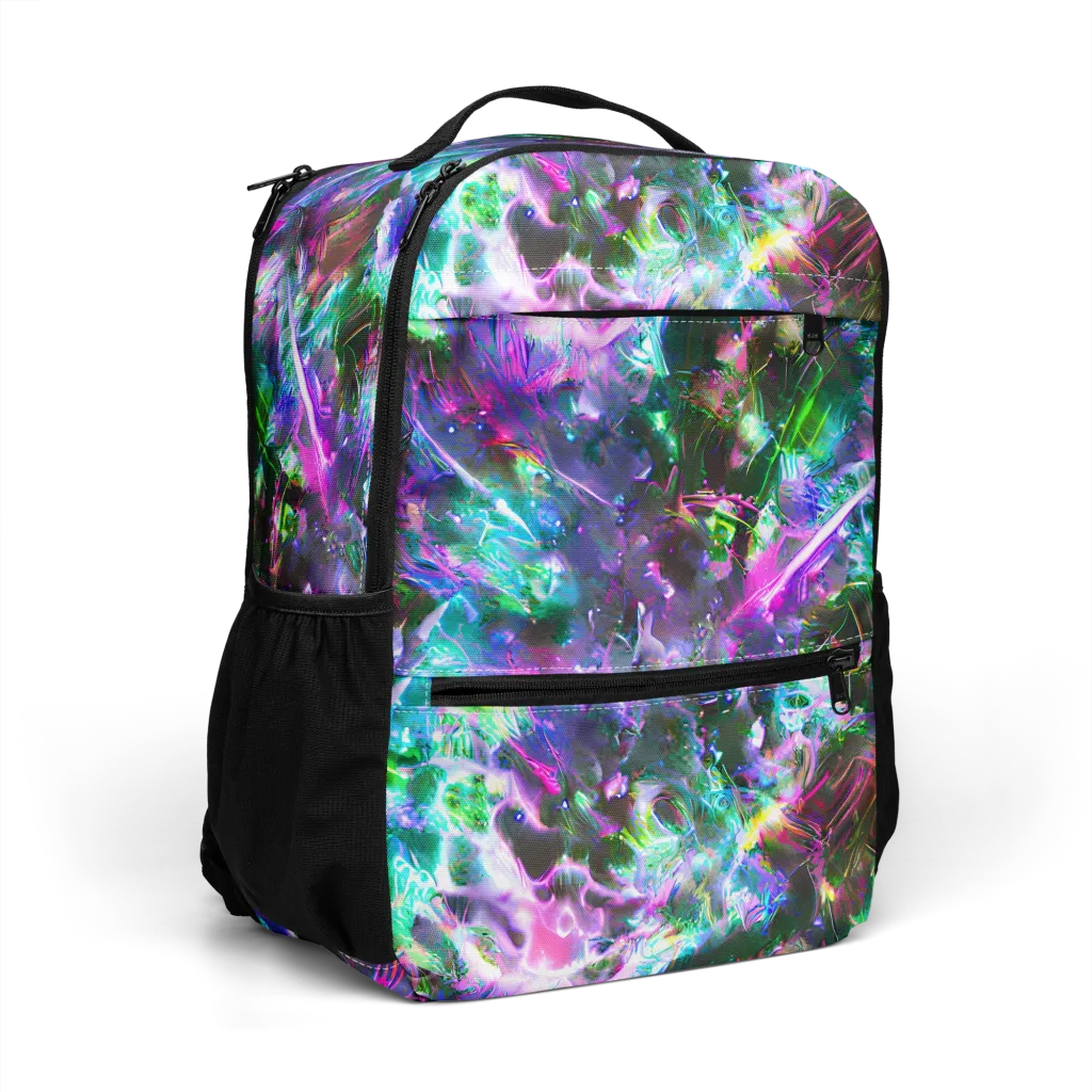 Neon Eden on Utility Backpack — Right Front