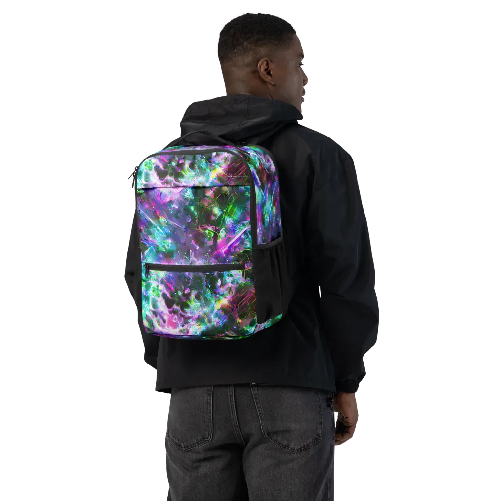 Neon Eden on Utility Backpack — Back