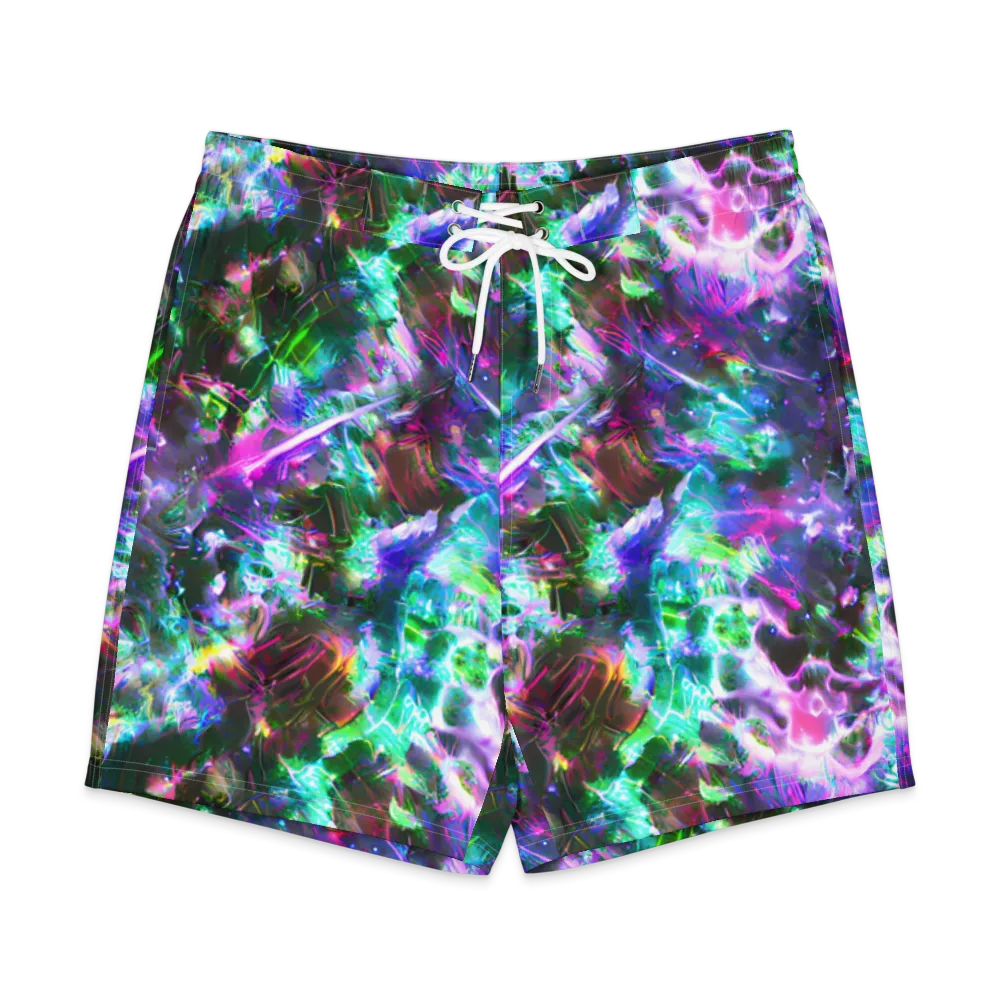 Neon Eden on Men's Board Shorts — Front