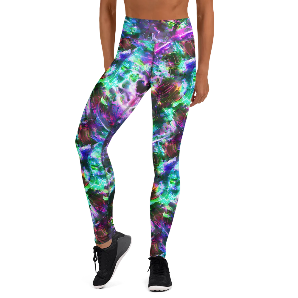 Neon Eden on Yoga Leggings — Front