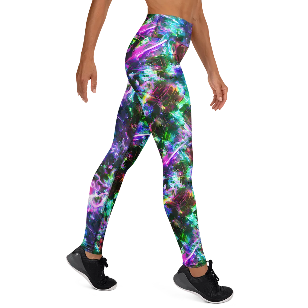 Neon Eden on Yoga Leggings — Right