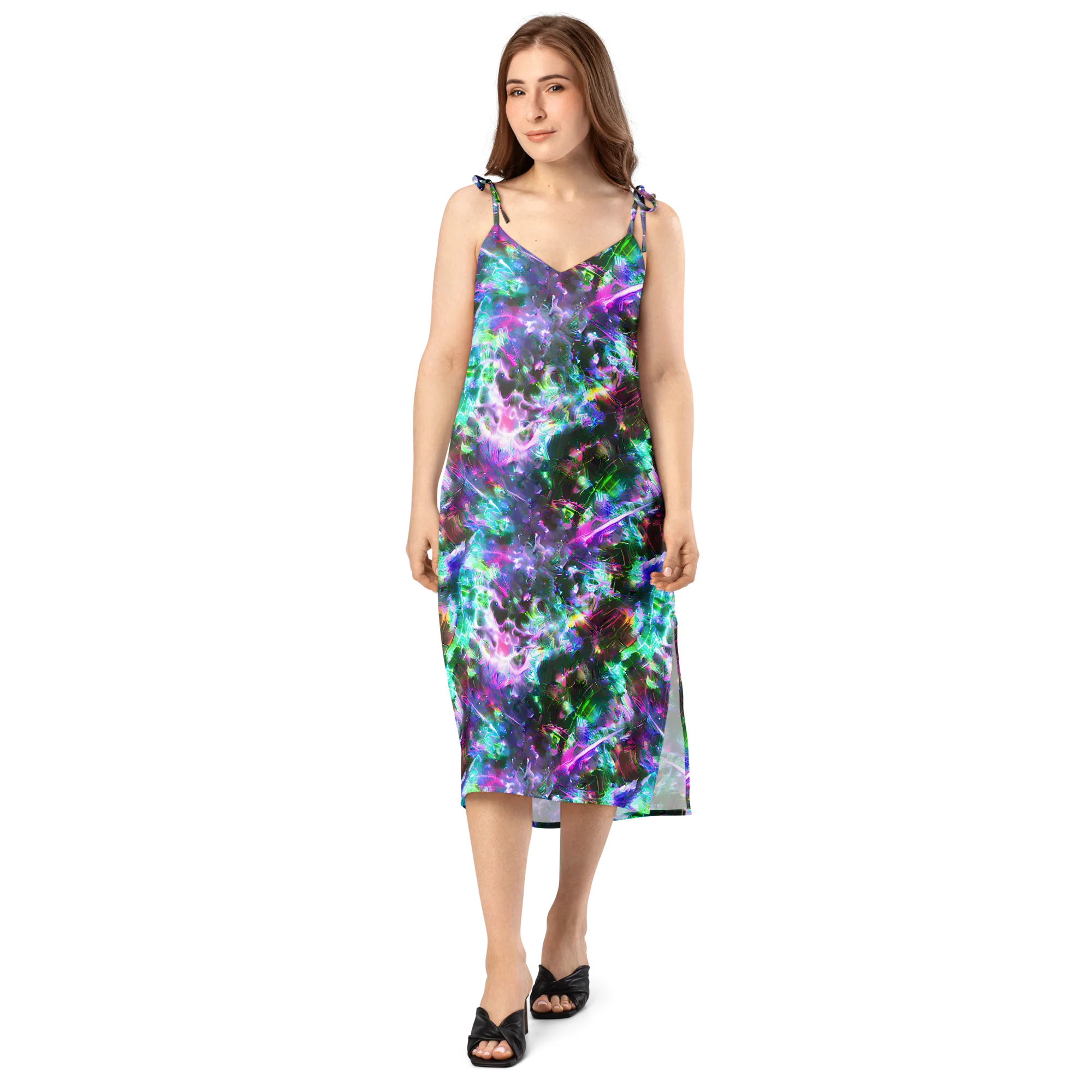 Neon Eden on Slip Dress — Front