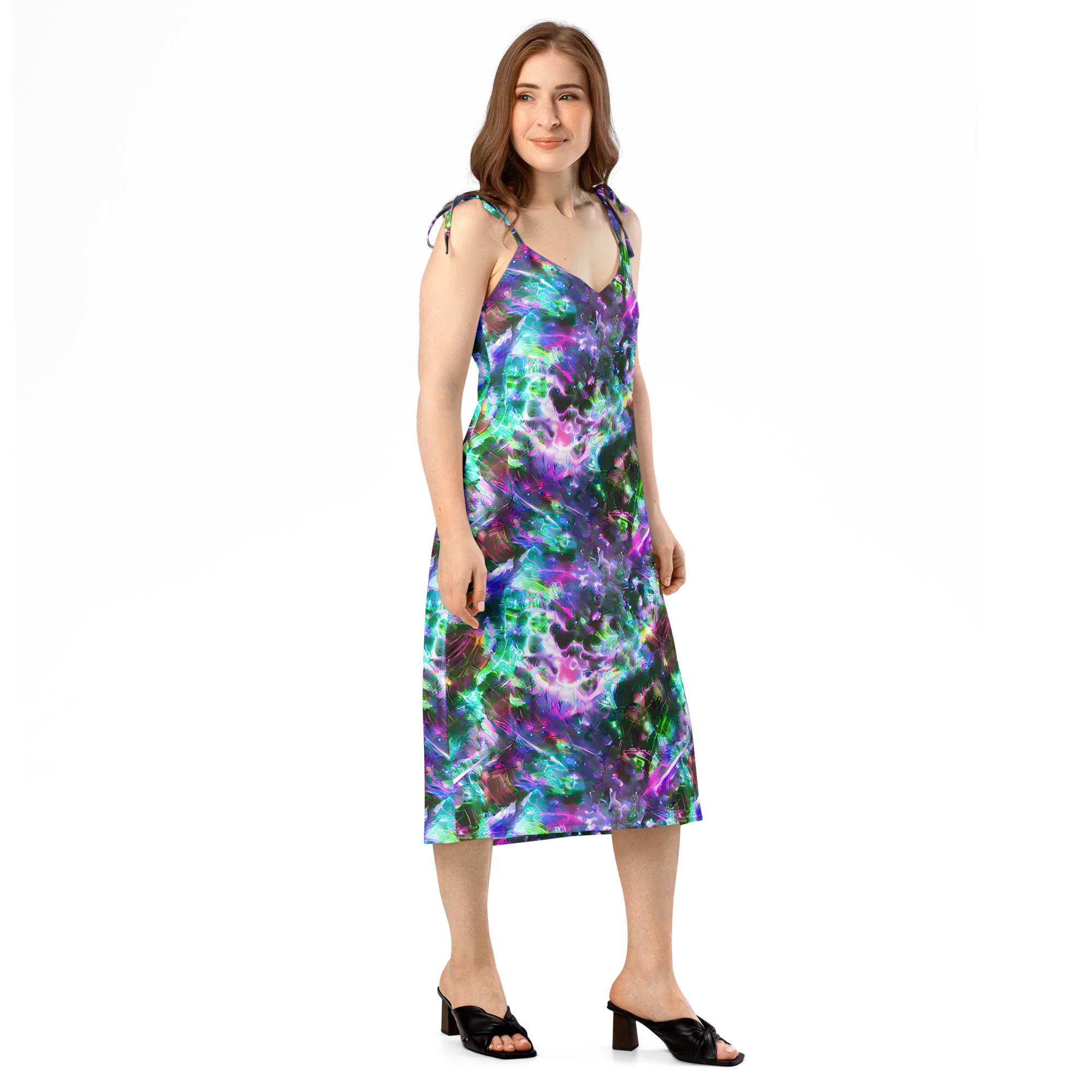 Neon Eden on Slip Dress — Right Front