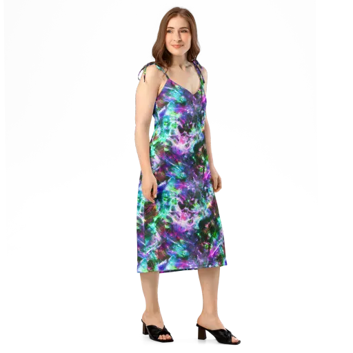 Neon Eden on a Slip Dress