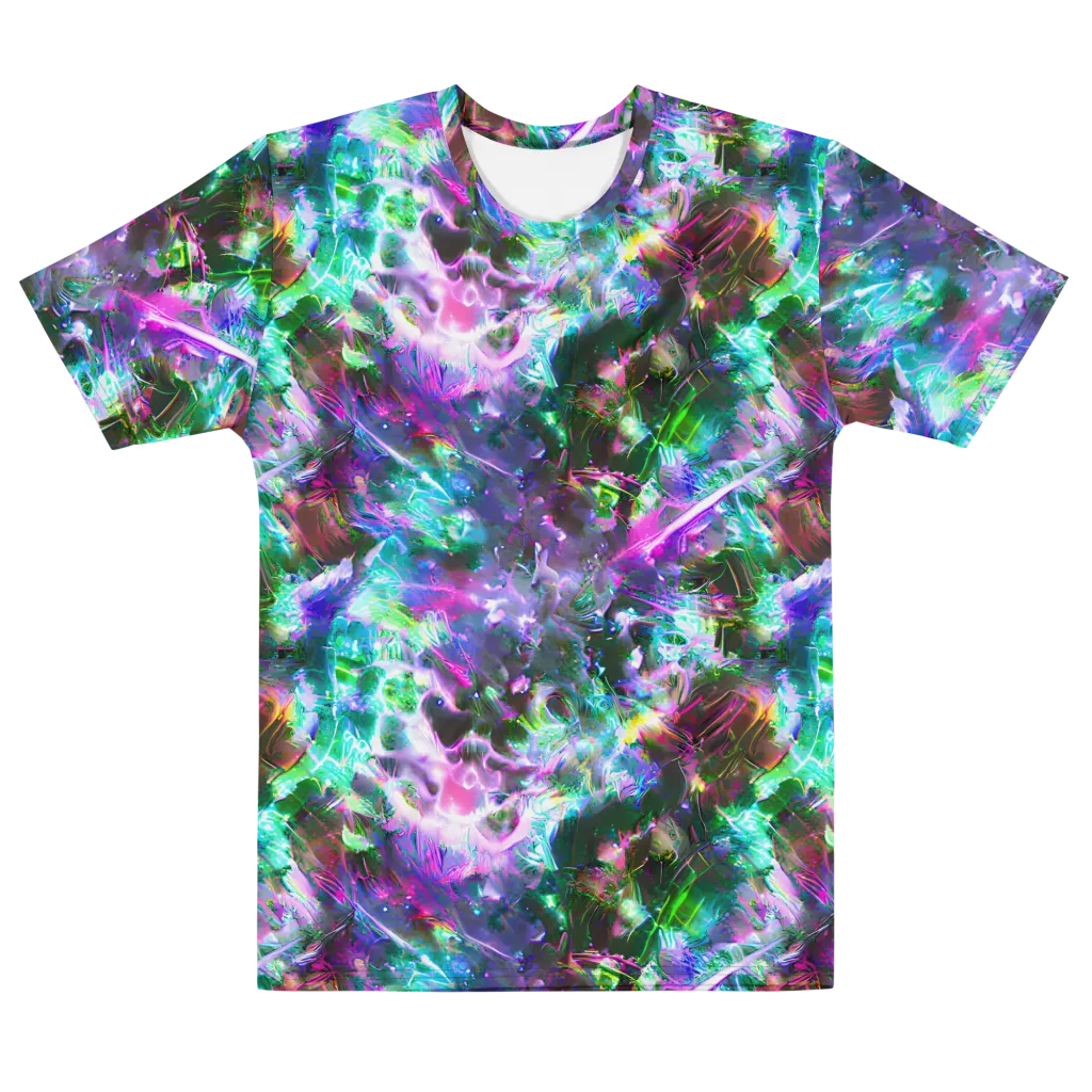 Neon Eden on Men's Cotton Crew Neck T-Shirt — Front