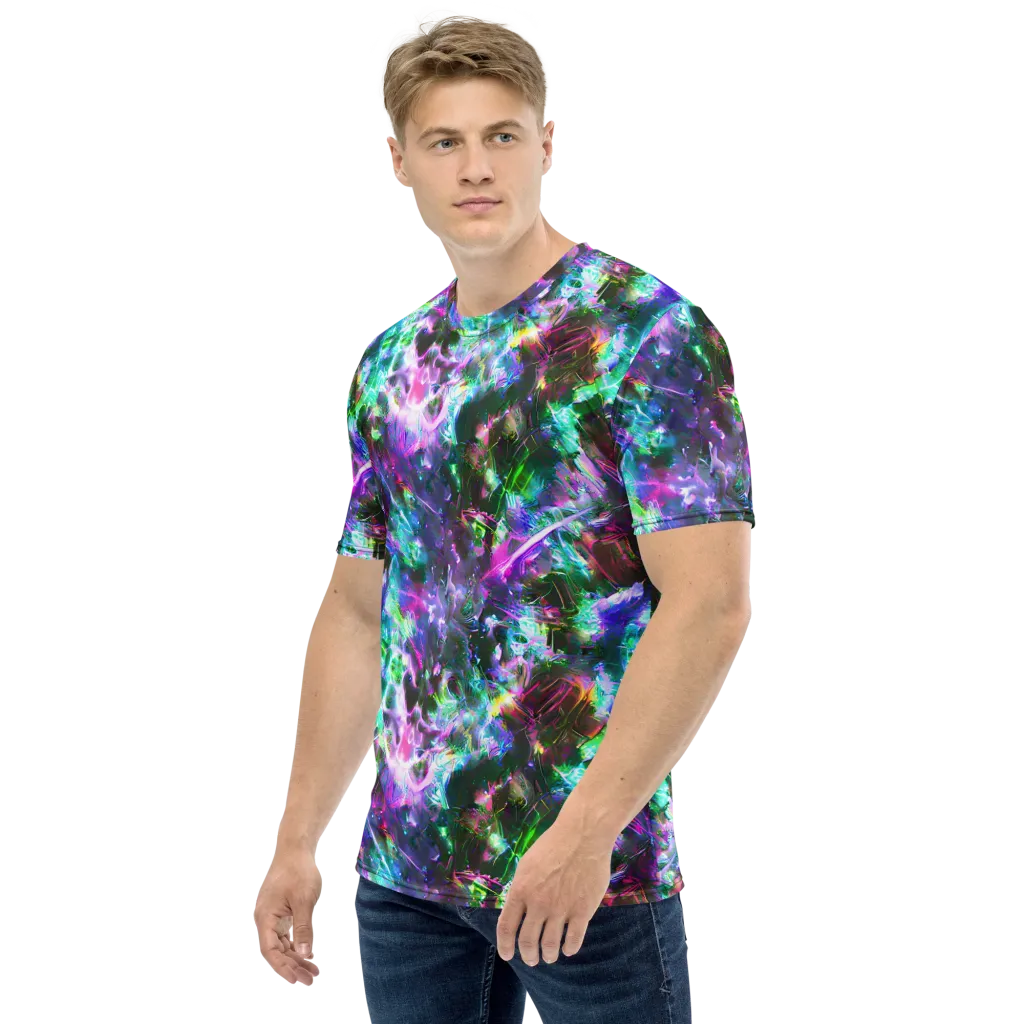 Neon Eden on Men's Crew Neck T-Shirt — Left