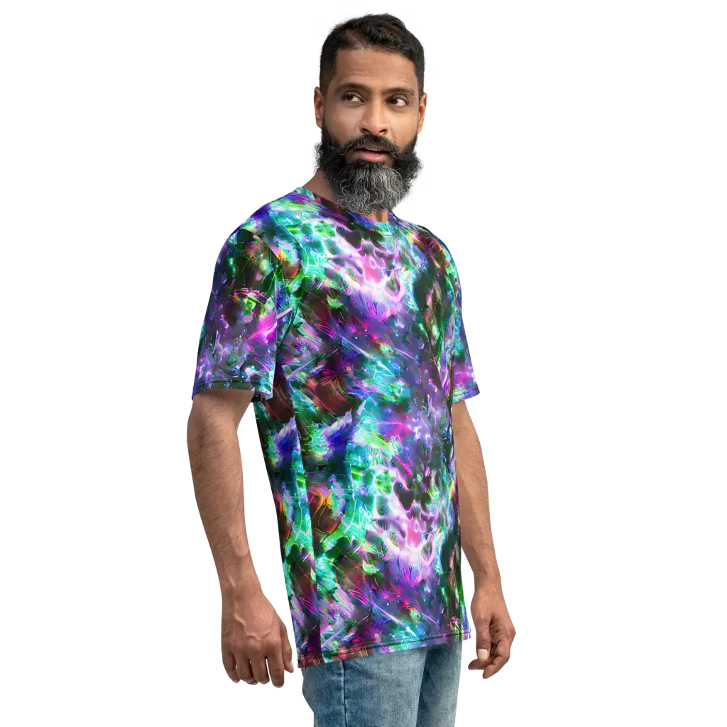 Neon Eden on Men's Crew Neck T-Shirt — Right