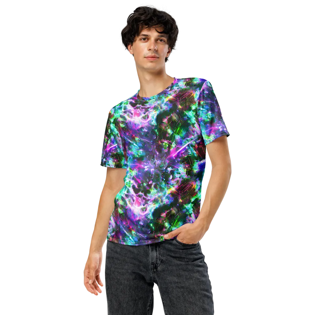 Neon Eden on Men's Crew Neck T-Shirt — Front