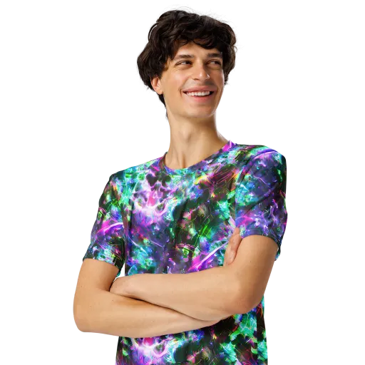 Neon Eden on a Men's Crew Neck T-Shirt