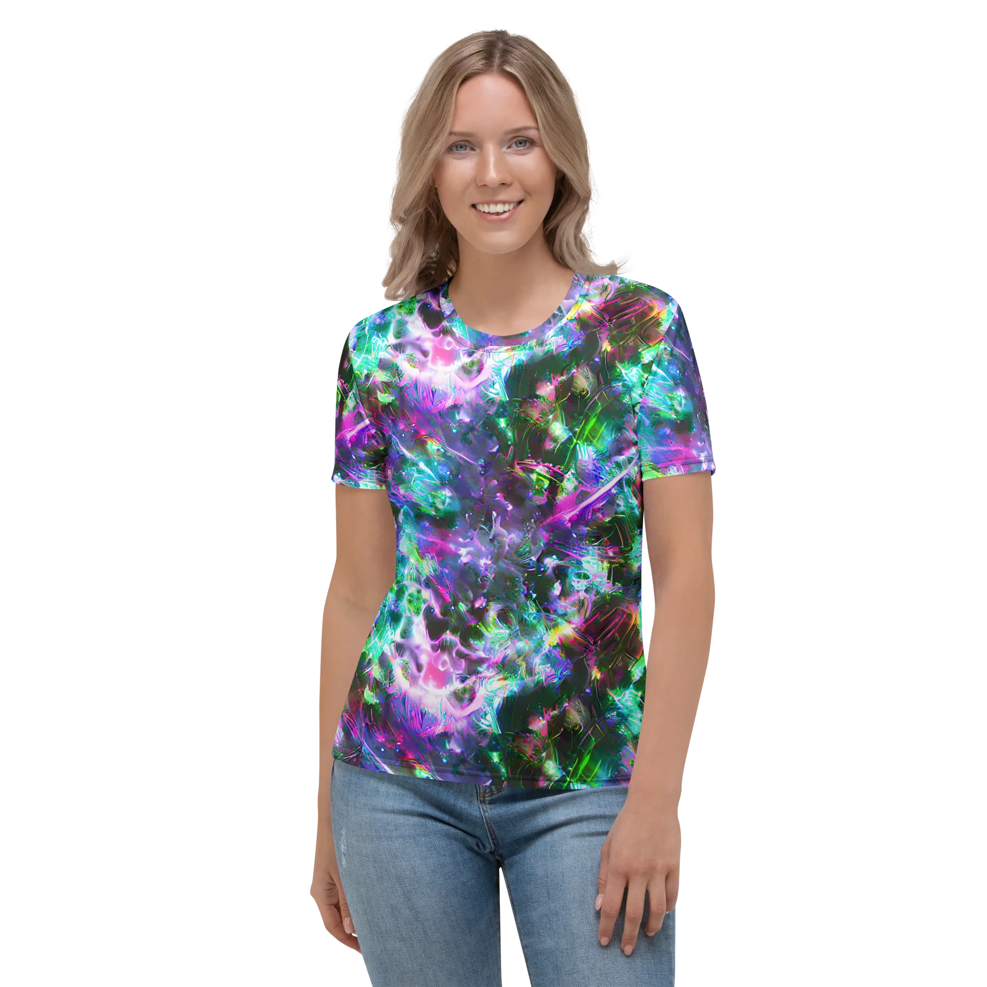 Neon Eden on Women's Crew Neck T-Shirt — Front
