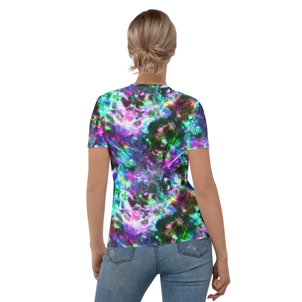 Neon Eden on Women's Crew Neck T-Shirt — Back