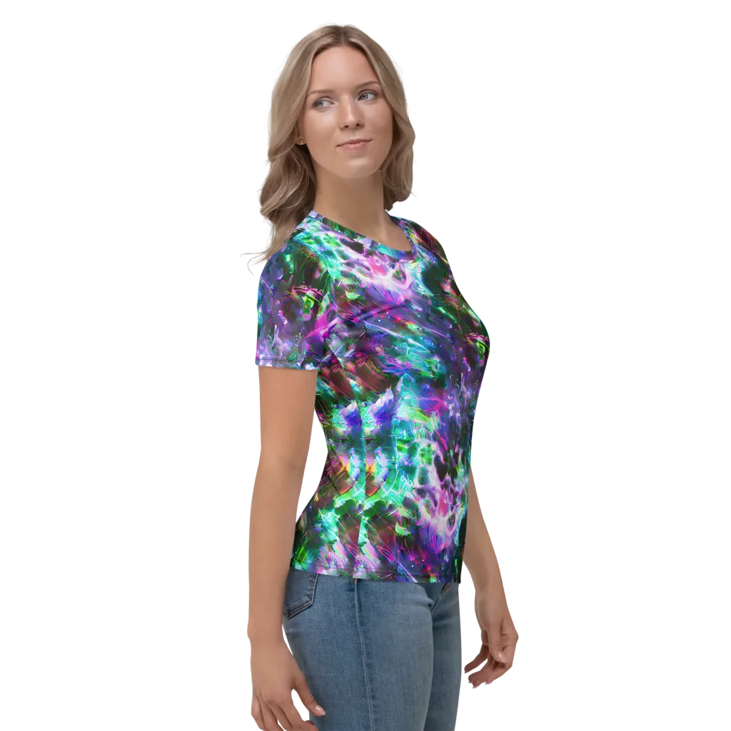 Neon Eden on Women's Crew Neck T-Shirt — Right