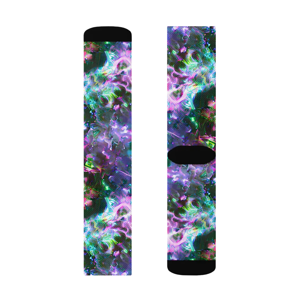 Neon Eden on Socks — Left Sock