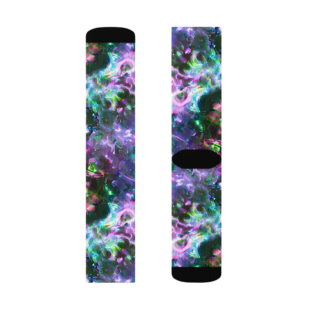 Neon Eden on Socks — Right Sock