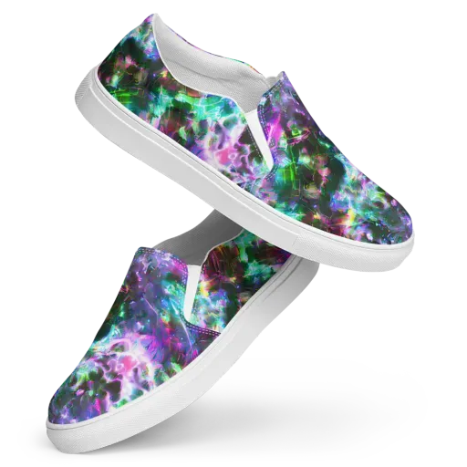 Neon Eden on a Women's Slip-On Canvas Shoes