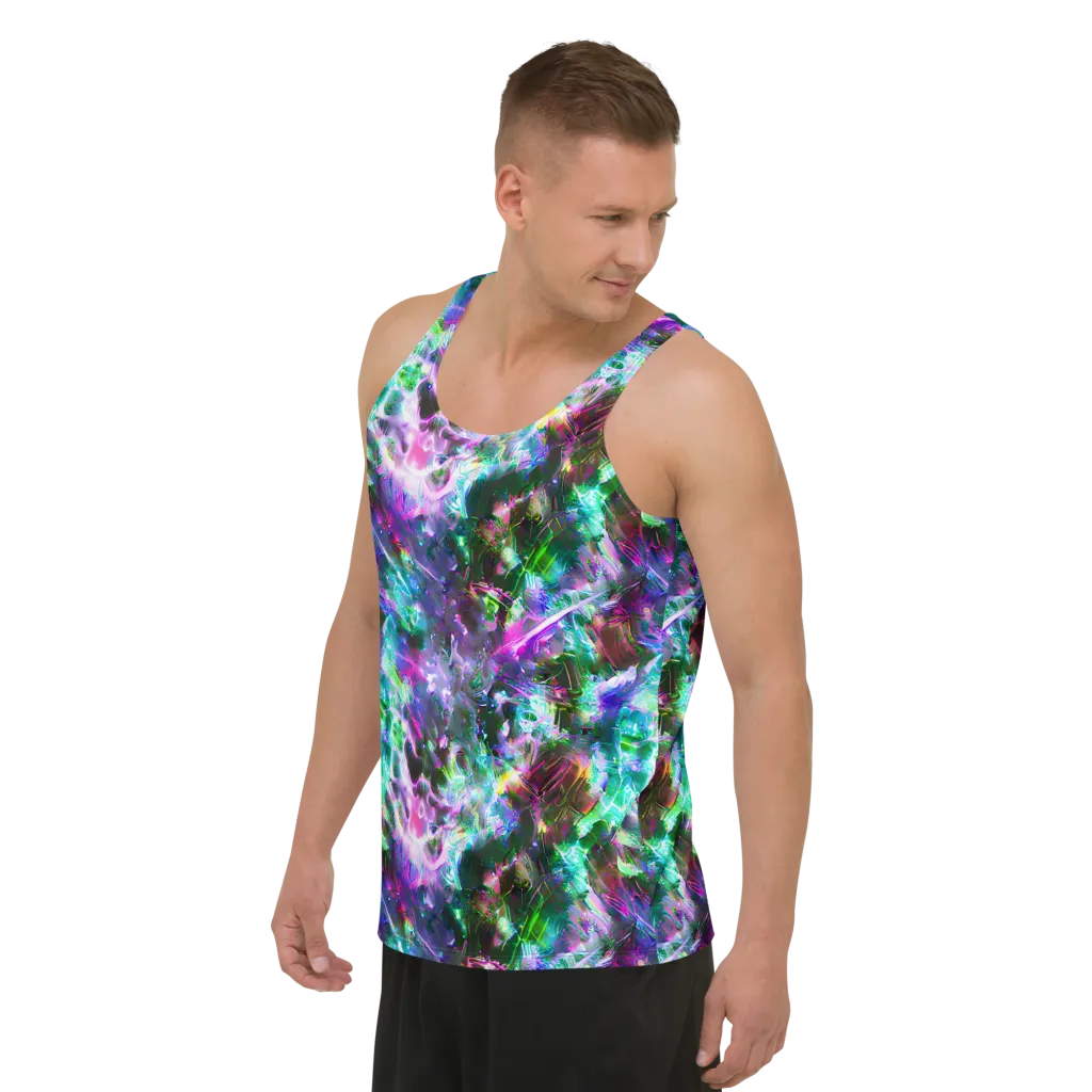 Neon Eden on Men's Tank Top — Left Front