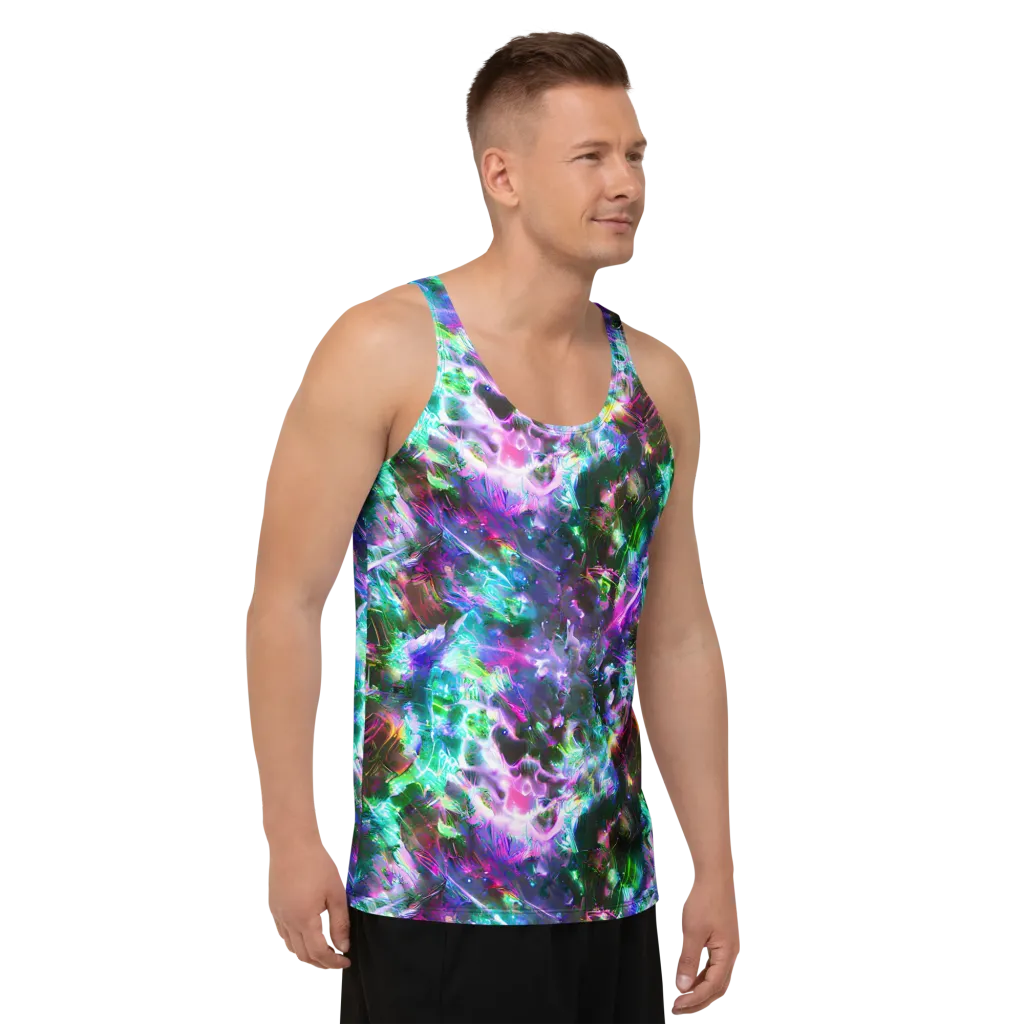 Neon Eden on Men's Tank Top — Right Front