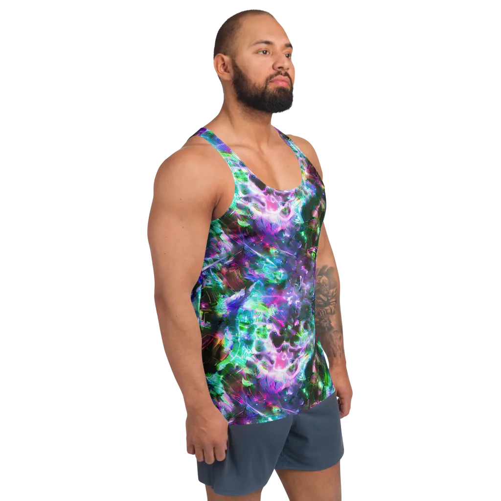 Neon Eden on Men's Tank Top — Right Front