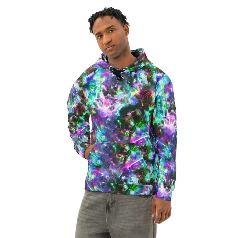 Neon Eden on Cotton Hoodie — Left Front