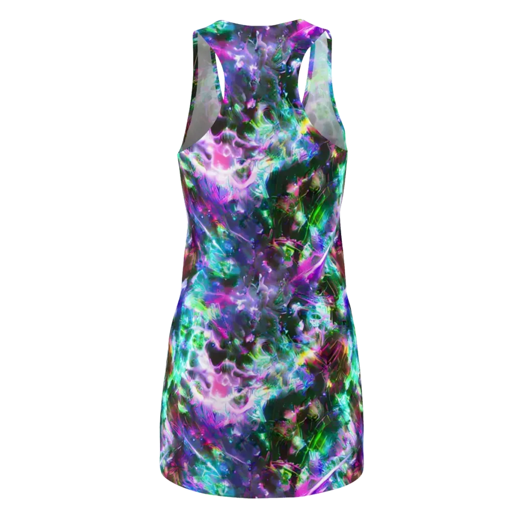 Neon Eden on Racerback Dress — Back