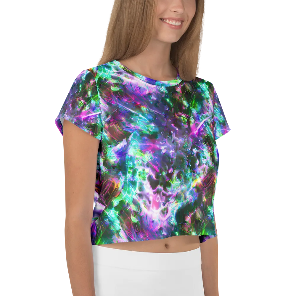 Neon Eden on Crop Tee — Right