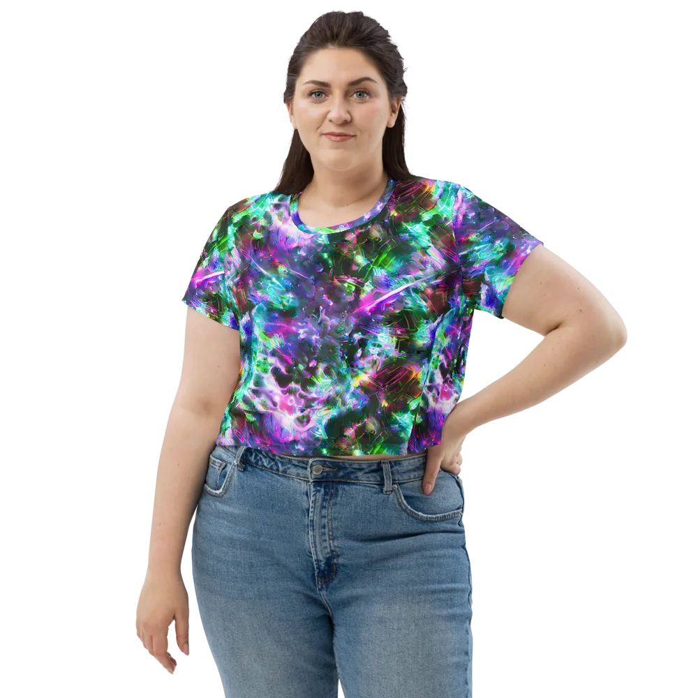 Neon Eden on Crop Tee — Front