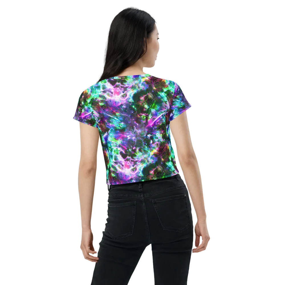 Neon Eden on Crop Tee — Back