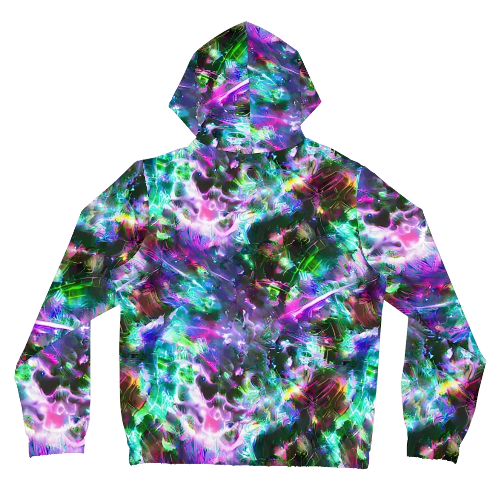 Neon Eden on Women's Full-Zip Hoodie — Back