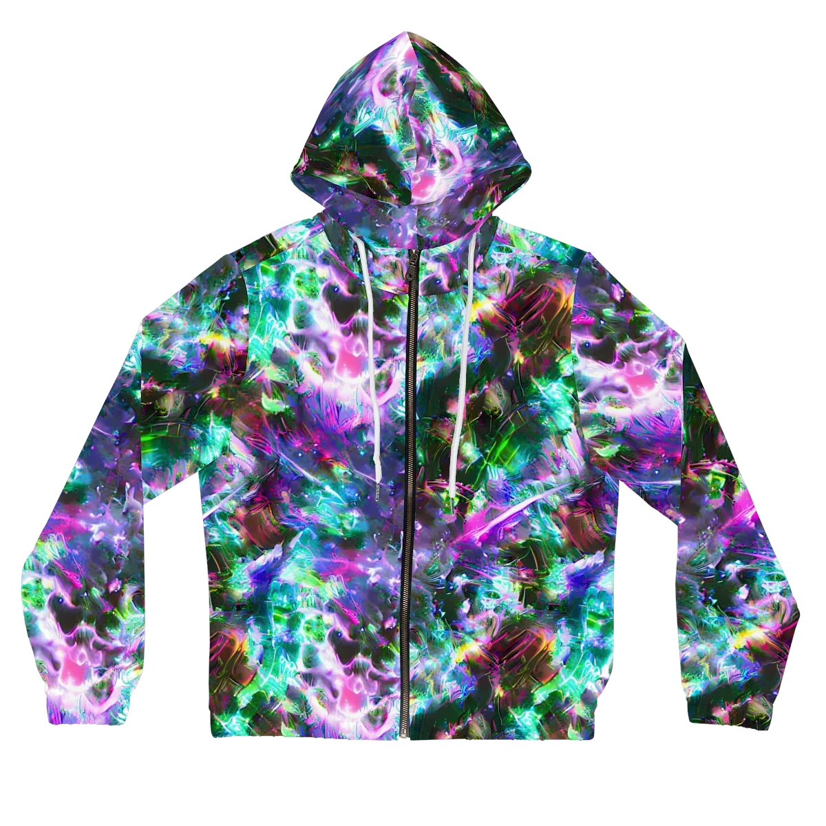 Neon Eden on Women's Full-Zip Hoodie — Front