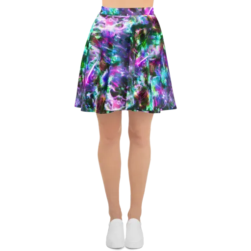 Neon Eden on a Skater Skirt