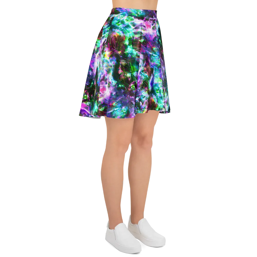 Neon Eden on Skater Skirt — Right