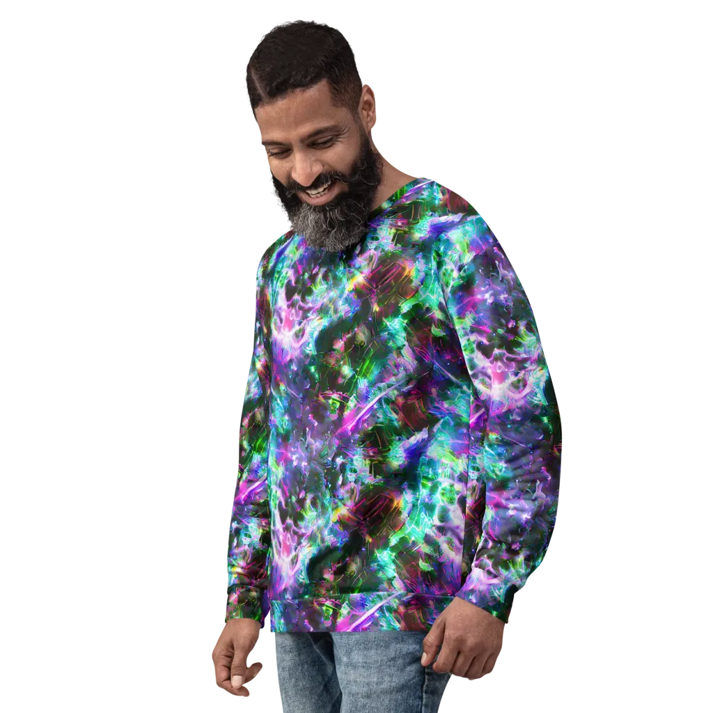 Neon Eden on Sweatshirt — Left Front