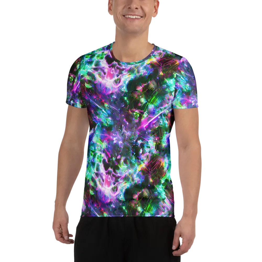 Neon Eden on Men's Athletic T-Shirt — Front