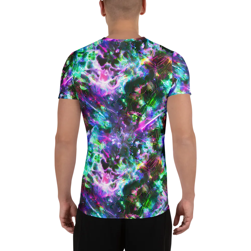 Neon Eden on Men's Athletic T-Shirt — Back