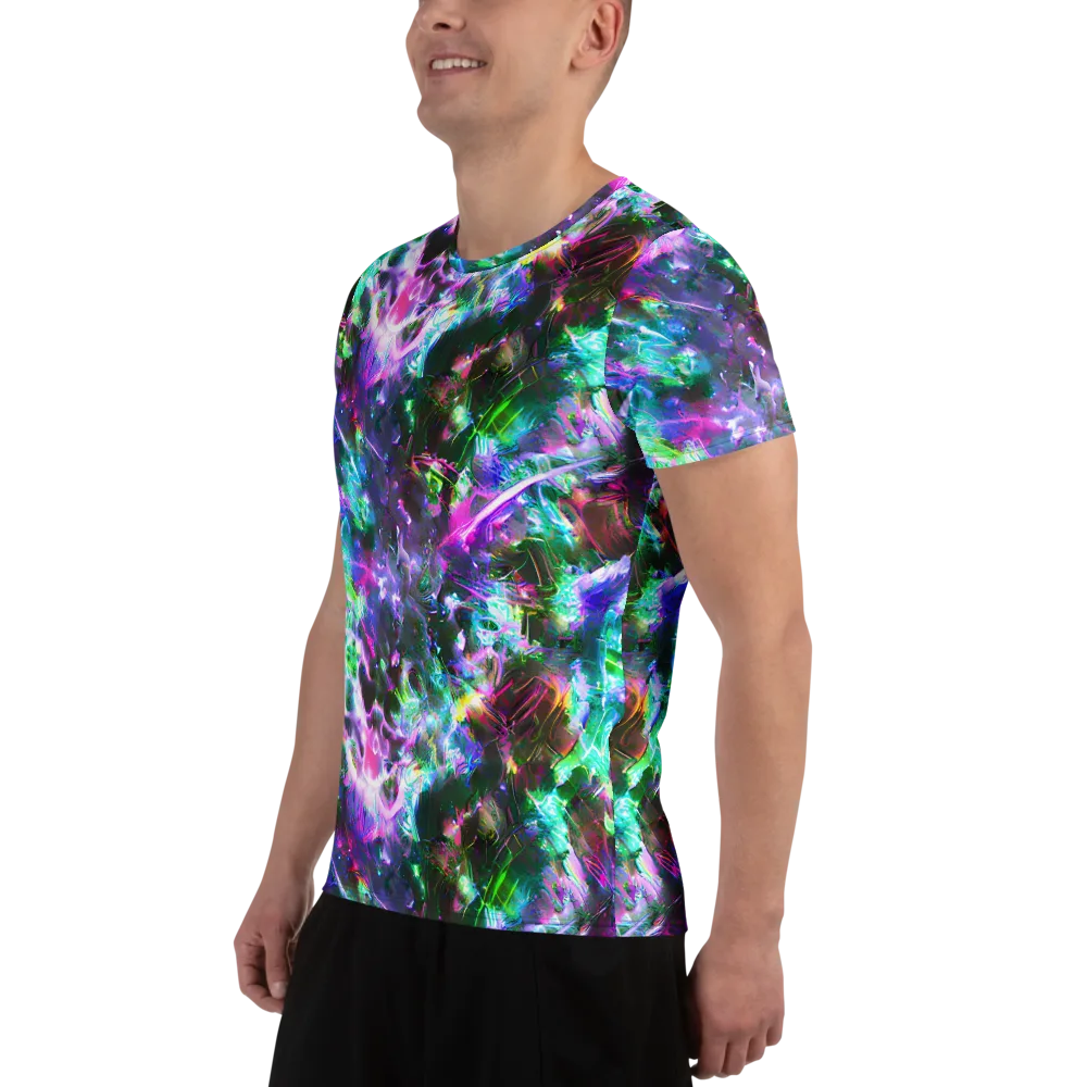Neon Eden on Men's Athletic T-Shirt — Left
