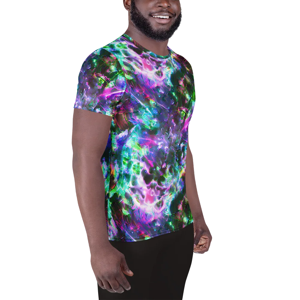 Neon Eden on Men's Athletic T-Shirt — Right