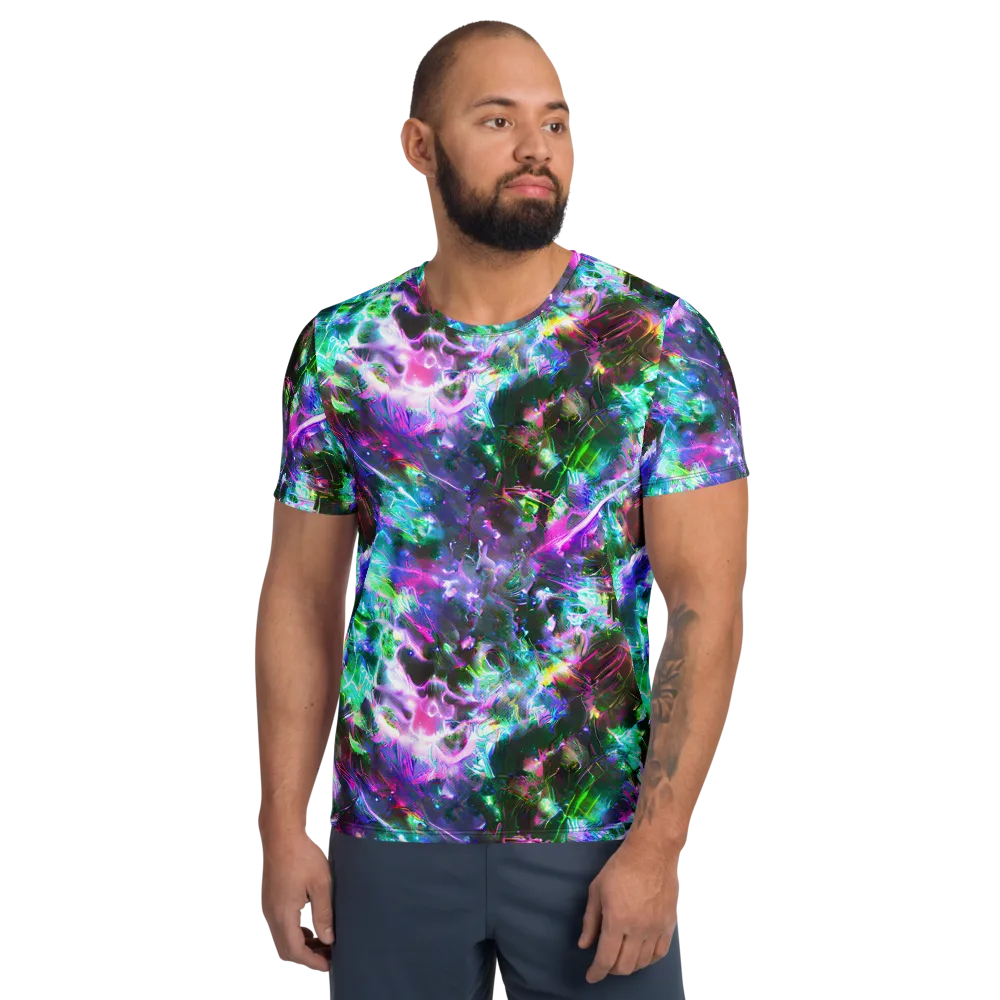 Neon Eden on Men's Athletic T-Shirt — Front