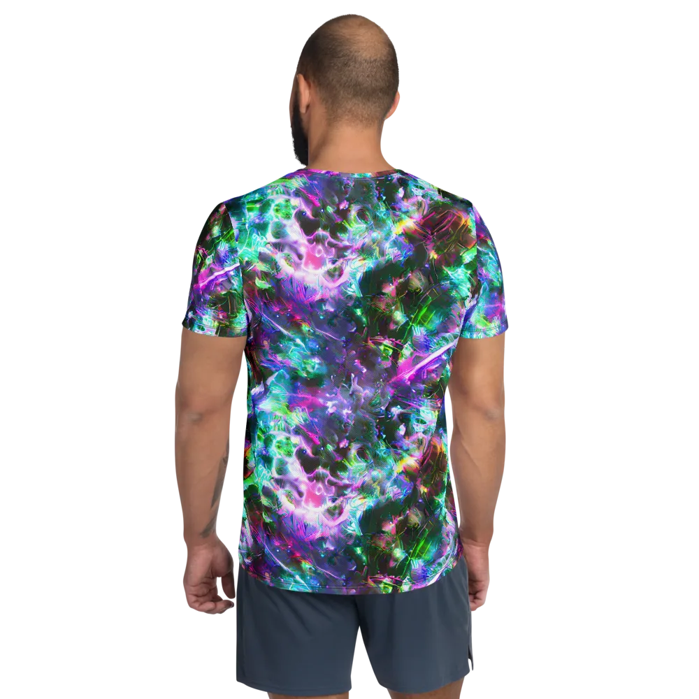 Neon Eden on Men's Athletic T-Shirt — Back