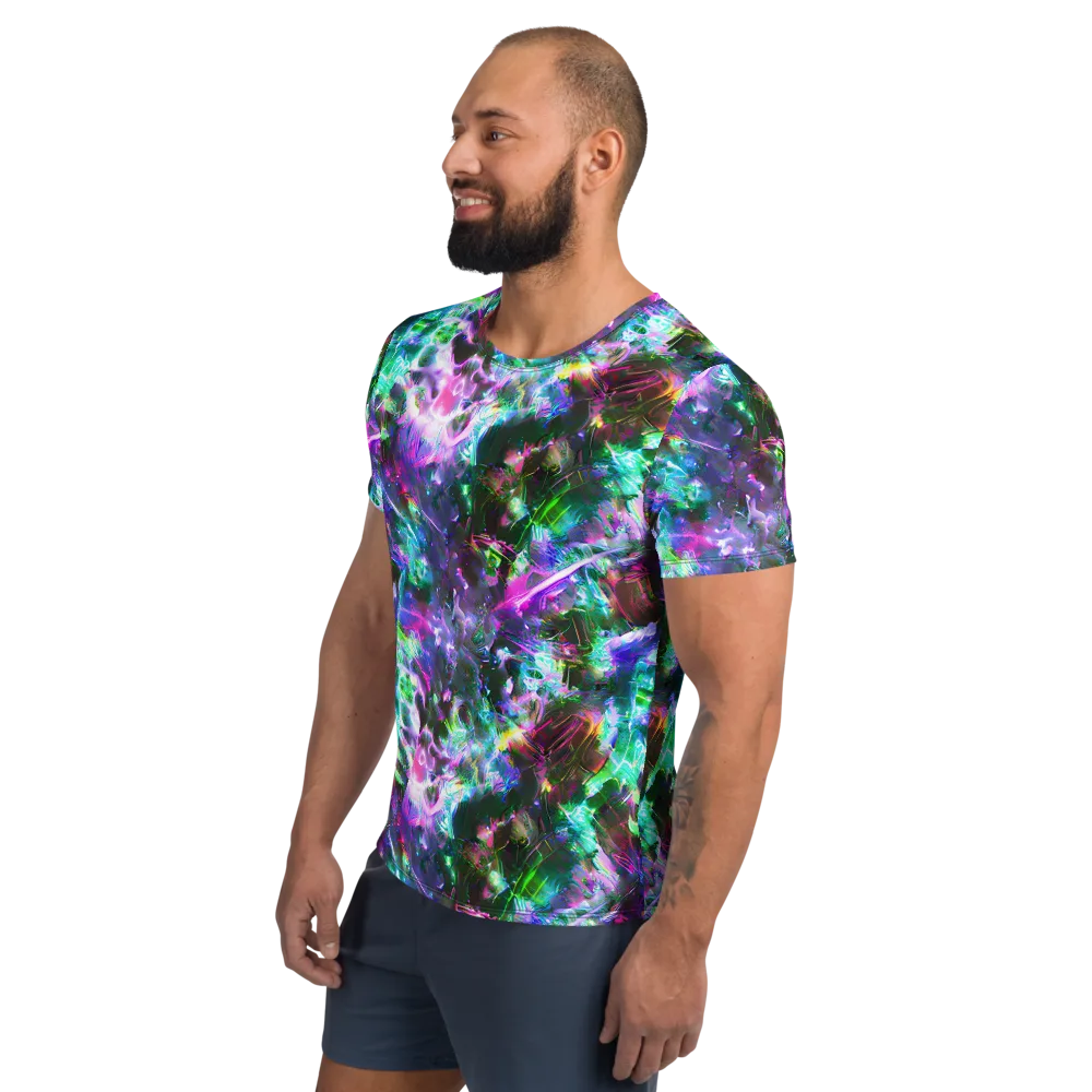 Neon Eden on Men's Athletic T-Shirt — Left