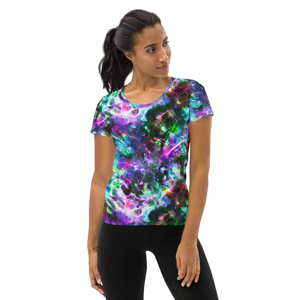 Neon Eden on Women's Athletic T-Shirt — Front