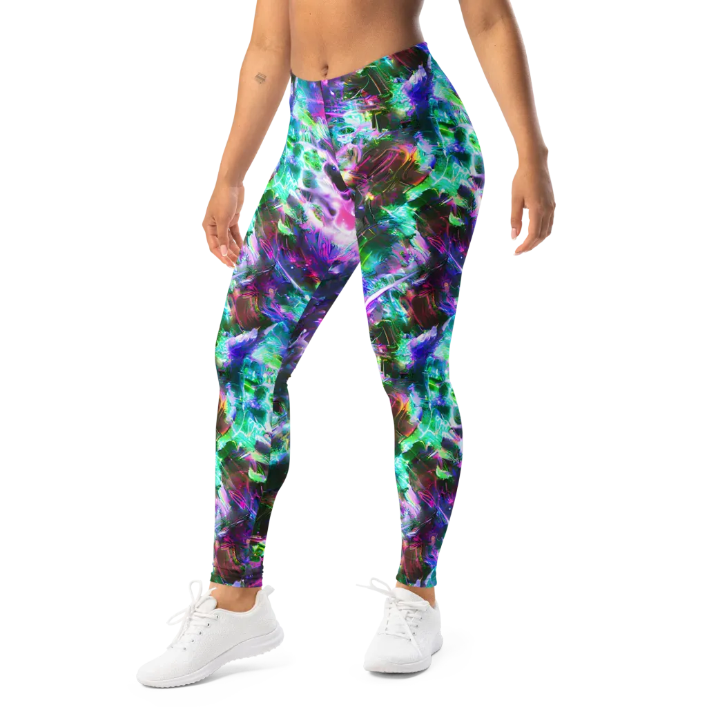 Neon Eden on Leggings — Left Front