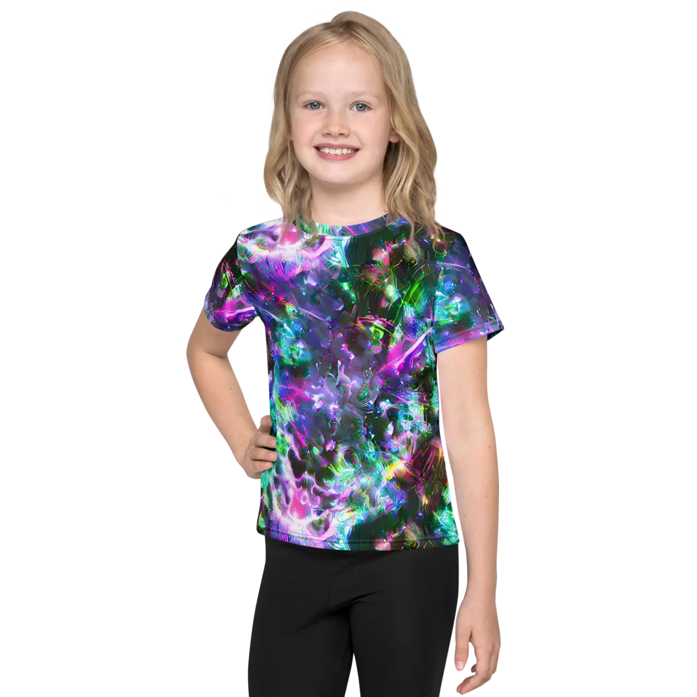 Neon Eden on Kids Crew Neck T-Shirt — Front
