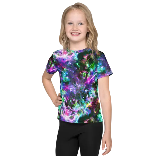 Neon Eden on a Kids Crew Neck T-Shirt