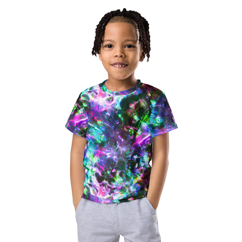 Neon Eden on Kids Crew Neck T-Shirt — Front