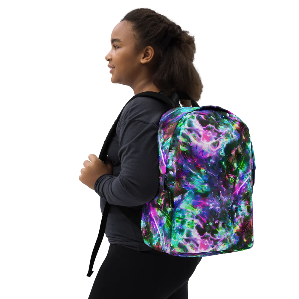 Neon Eden on Minimalist Backpack — Right Front
