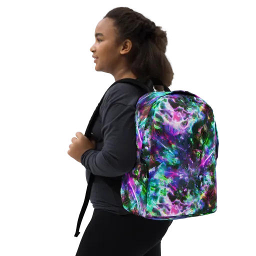 Neon Eden on a Minimalist Backpack