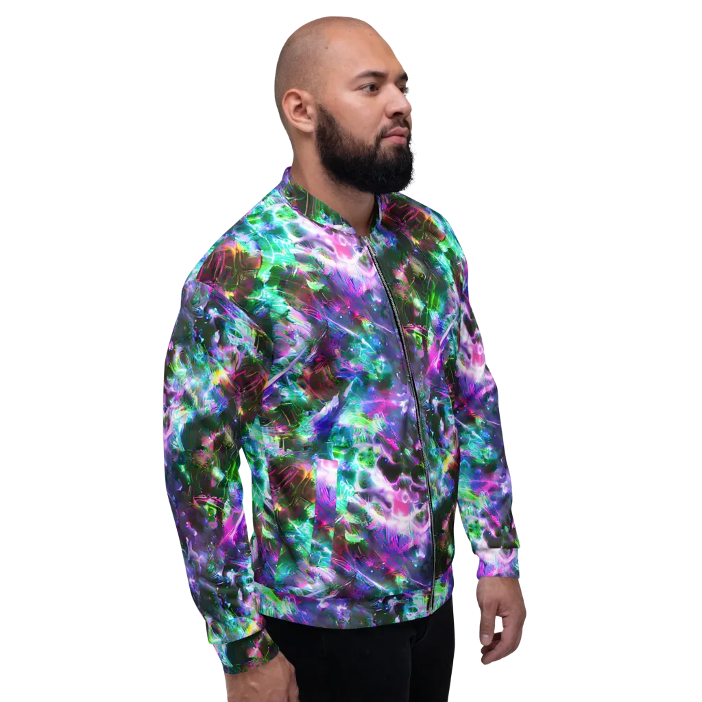 Neon Eden on Bomber Jacket — Right