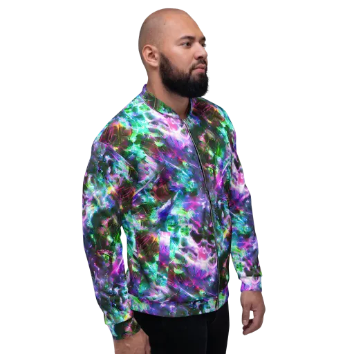 Neon Eden on a Bomber Jacket