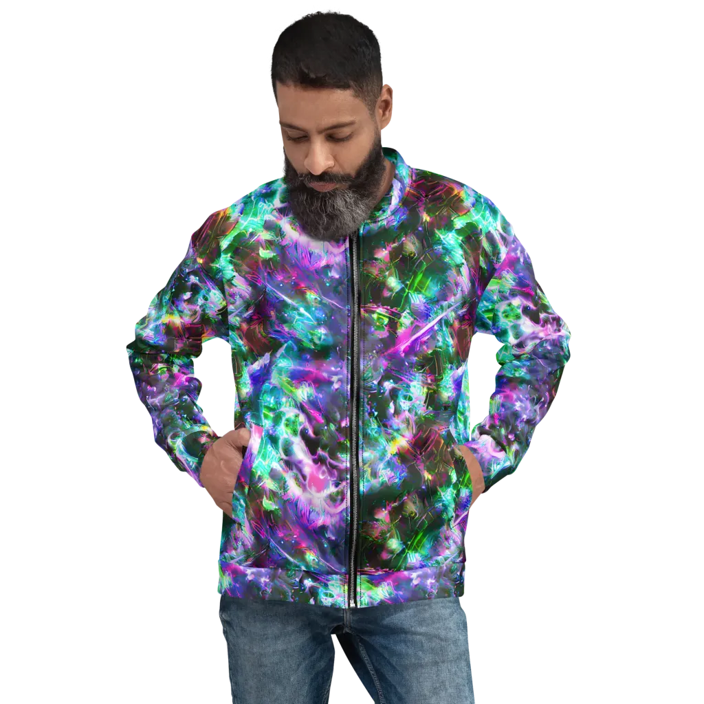 Neon Eden on Bomber Jacket — Front