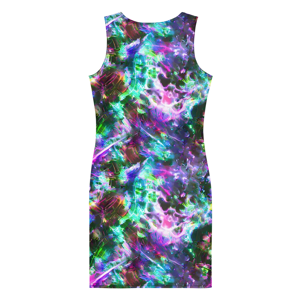 Neon Eden on Bodycon Dress — Back
